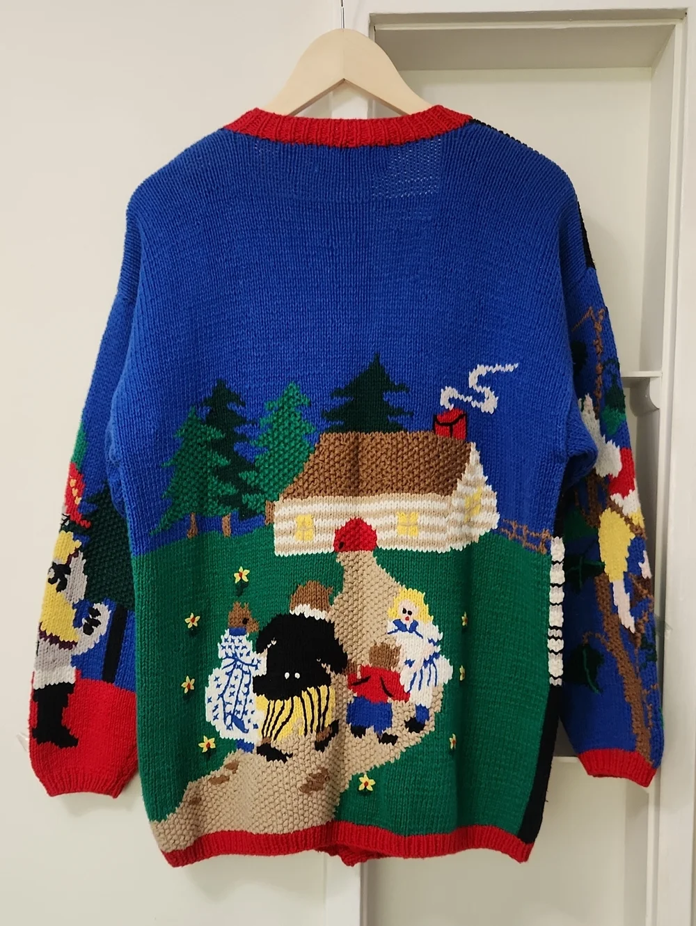 VTG 90s Belle Pointe Fairytale Storybook Knit Cardigan Sweater XL Grannycore - Picture 3 of 16